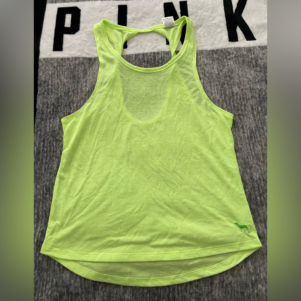 VS PINK Cutout Back Tank Top